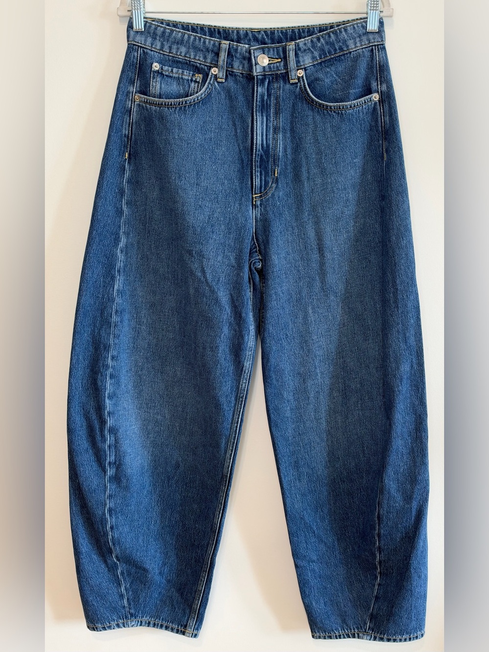 NEW Marks & Spencer Women’s Barrel Blue Denim Jeans Size 30